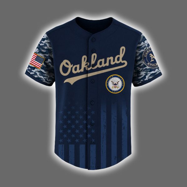 Athletics US Navy Appreciation Night 2025 Baseball Jersey 2