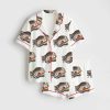 Be Gay Do Crime Rainbow Flag Pride Flag Stealing Raccoon Trash Panda LGBT Pride Print Satin Pajama Set