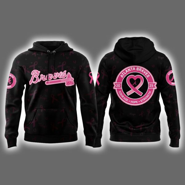 Braves Breast Cancer Awareness Night 2025 Hoodie Joggers Cap