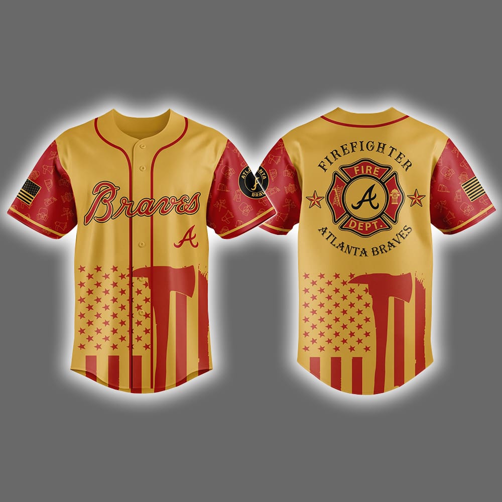 Braves Firefighter Appreciation Night Jersey 2025 Braves Firefighter Appreciation Night Jersey 2025