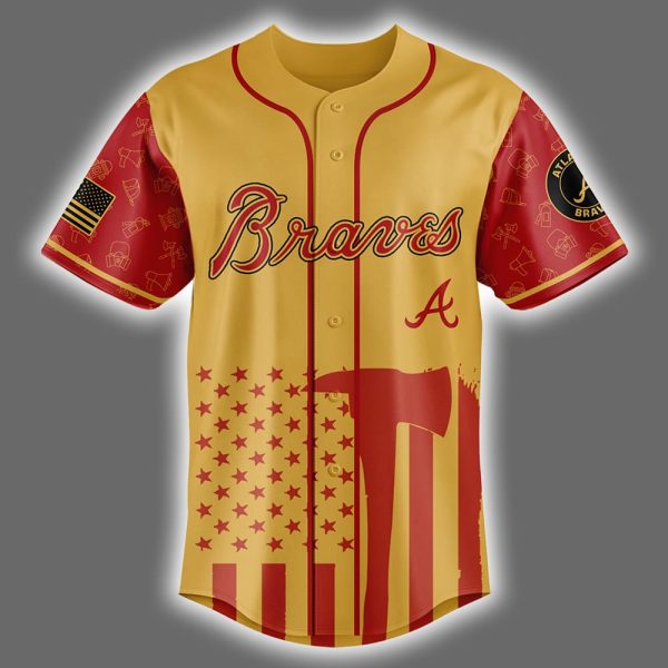 Braves Firefighter Appreciation Night Jersey 2025 2
