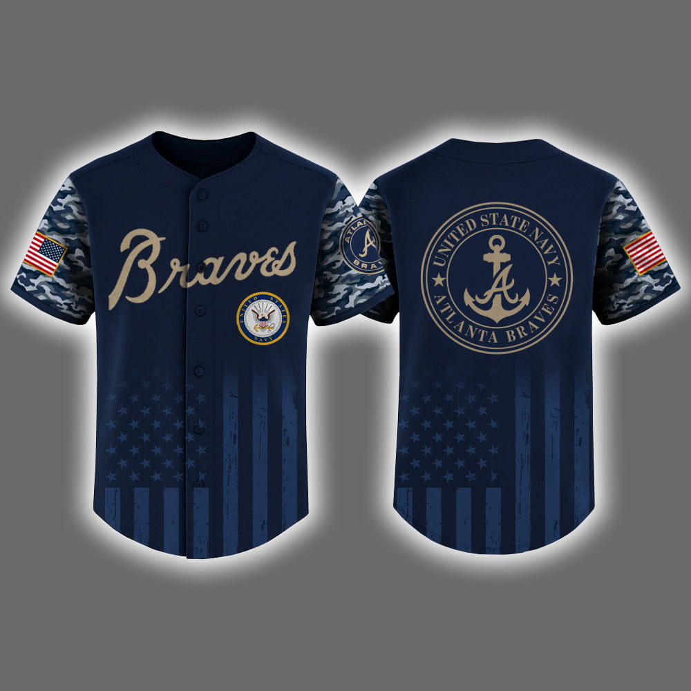 Braves US Navy Appreciation Night 2025 Baseball Jersey Braves US Navy Appreciation Night 2025 Baseball Jersey