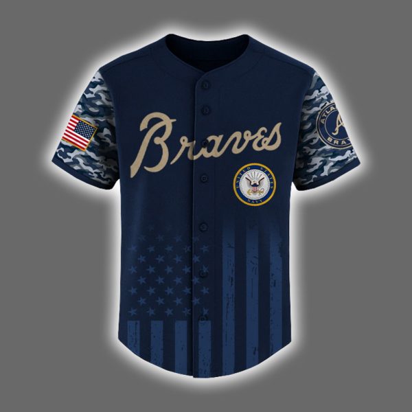 Braves US Navy Appreciation Night 2025 Baseball Jersey 2
