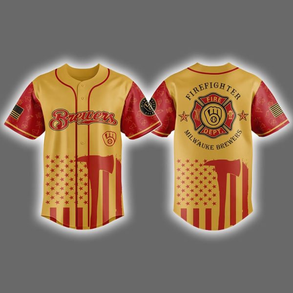 Brewers Firefighter Appreciation Night Jersey 2025