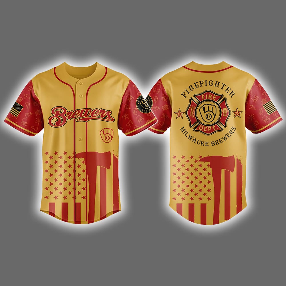 Brewers Firefighter Appreciation Night Jersey 2025 Brewers Firefighter Appreciation Night Jersey 2025