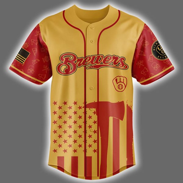 Brewers Firefighter Appreciation Night Jersey 2025 2