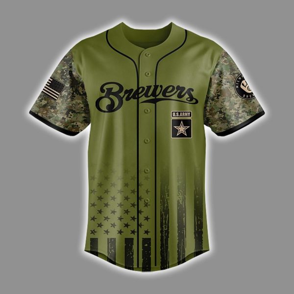 Brewers Military Appreciation Night Camo Jersey 2025 2