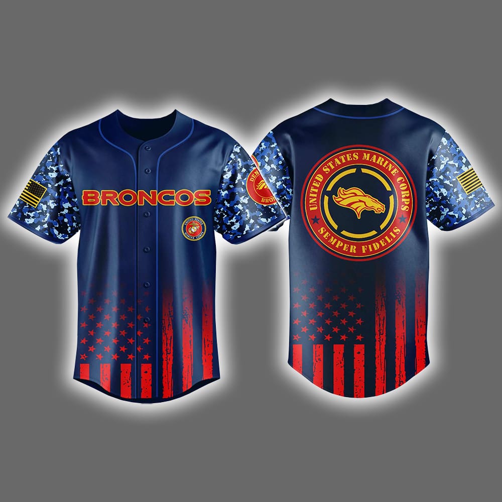 Broncos United States Marine Corps Military Appreciation Night Jersey 2025 Broncos United States Marine Corps Military Appreciation Night Jersey 2025