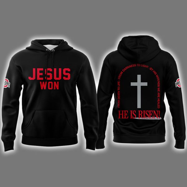 Buckeyes Jesus Won He Is Risen Hoodie 2