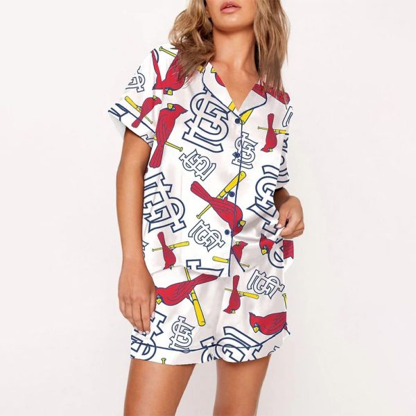 Cardinals Baseball Team Print Pajama Set 2