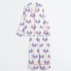 Coquette USA 4th Of July America Girly Print Satin Pajama Set 3