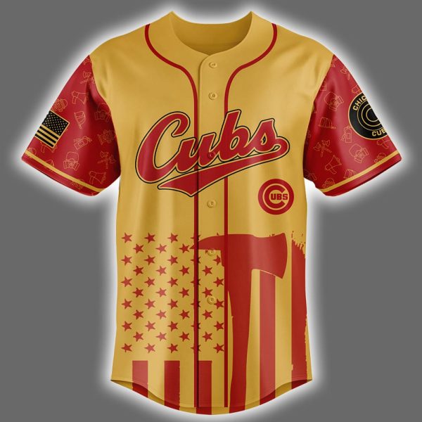Cubs Firefighter Appreciation Night Jersey 2025 2
