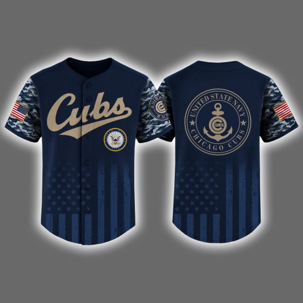 Cubs US Navy Appreciation Night 2025 Baseball Jersey