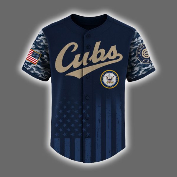 Cubs US Navy Appreciation Night 2025 Baseball Jersey 2