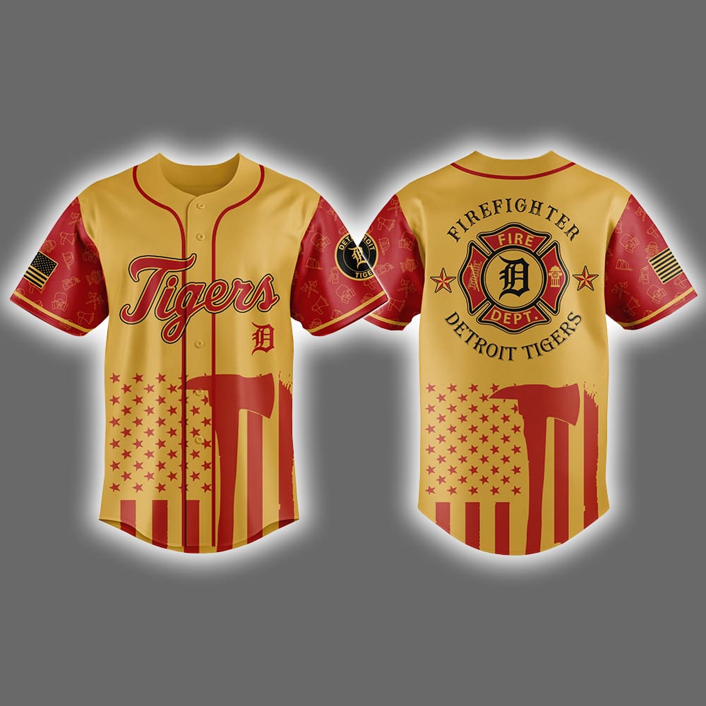 Detroit Firefighter Appreciation Night Jersey 2025 Detroit Firefighter Appreciation Night Jersey 2025
