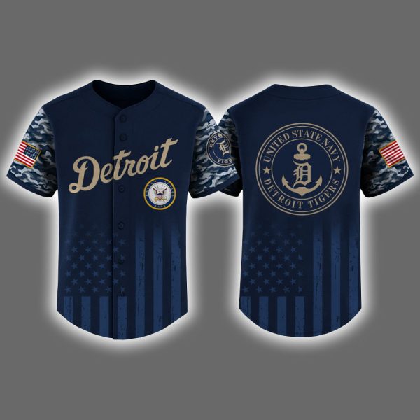Detroit US Navy Appreciation Night 2025 Baseball Jersey