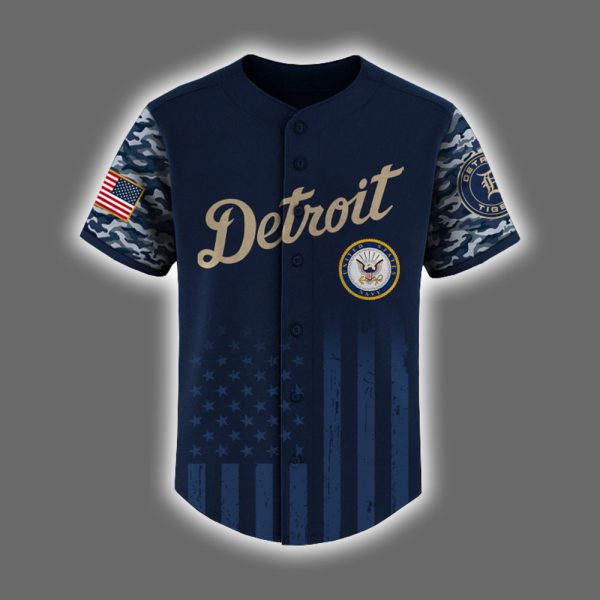 Detroit US Navy Appreciation Night 2025 Baseball Jersey 2