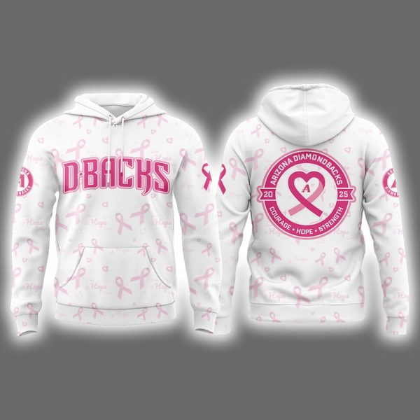 Diamondbacks Breast Cancer Awareness Night 2025 Hoodie Joggers Cap 4