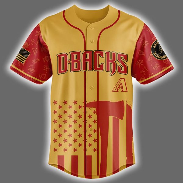 Diamondbacks Firefighter Appreciation Night Jersey 2025 2