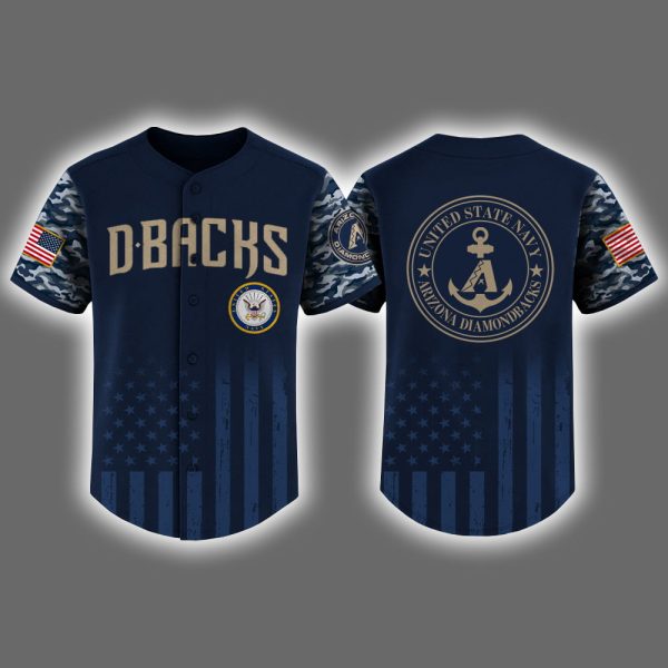Diamondbacks US Navy Appreciation Night 2025 Baseball Jersey