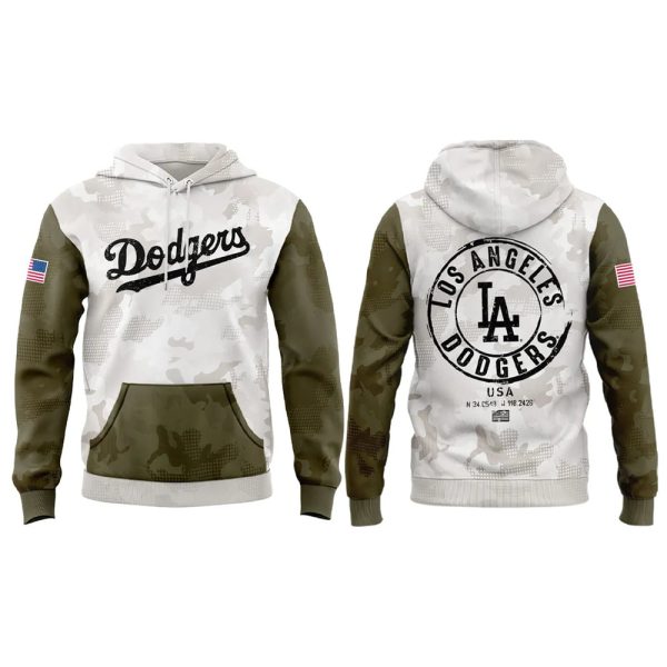 Dodgers 2025 Armed Forces Day Hoodie