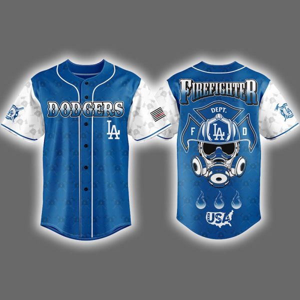 Dodgers 2025 Firefighter Appreciation Day Baseball Jersey