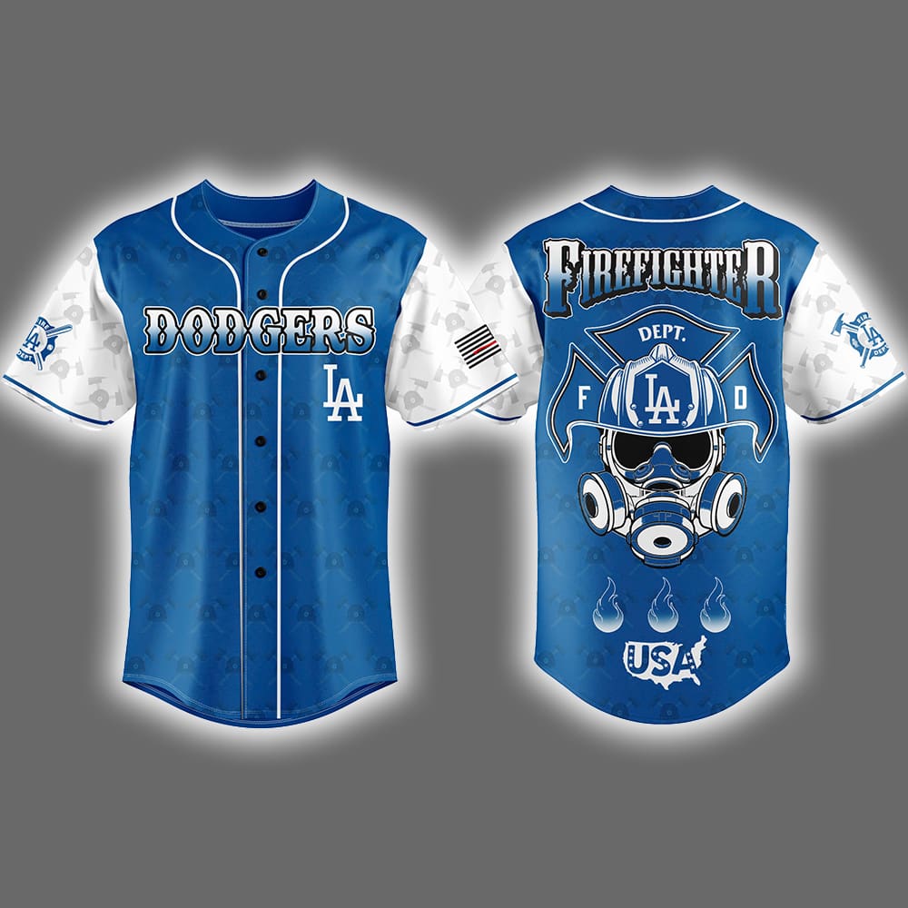 Dodgers 2025 Firefighter Appreciation Day Baseball Jersey Dodgers 2025 Firefighter Appreciation Day Baseball Jersey