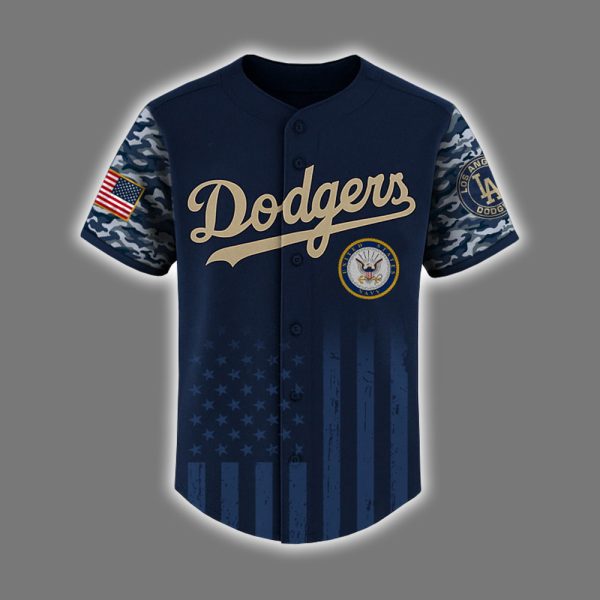 Dodgers 2025 US Appreciation Night Navy Baseball Jersey 2