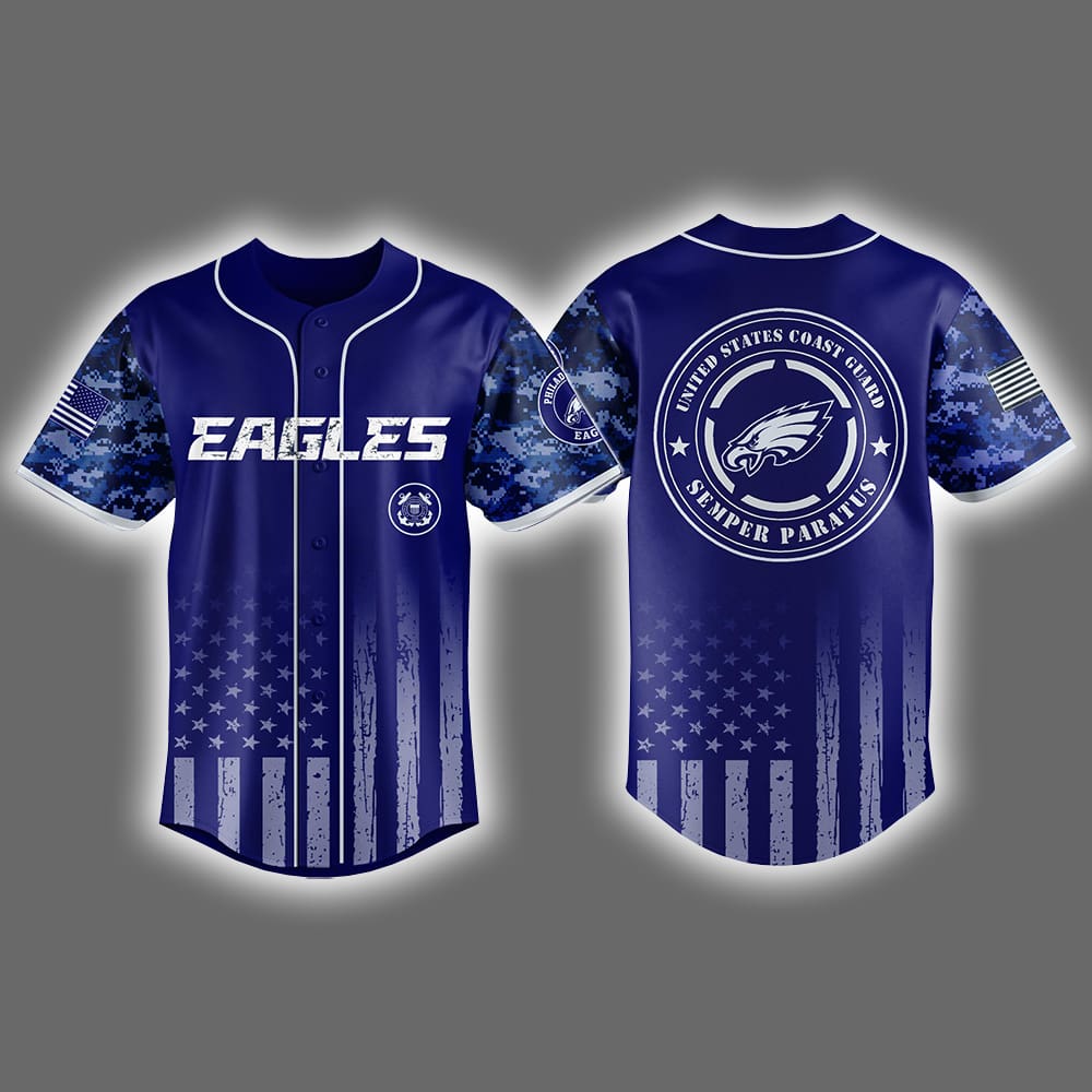 Eagles United States Coast Guard Military Appreciation Night Jersey 2025 Eagles United States Coast Guard Military Appreciation Night Jersey 2025