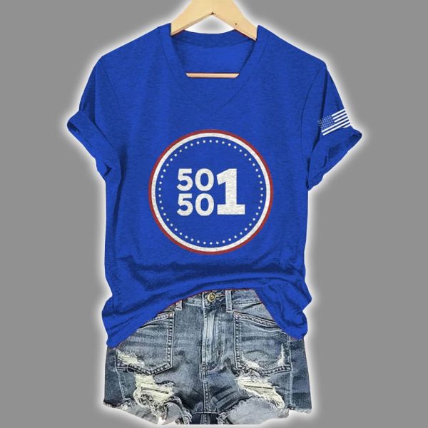 FDT 50 Protests 50 States 1 Movement Print T-Shirt