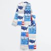 Fourth Of July Red White Blue USA Flag America God Bless America Land That I Love Satin Pajama Set 3