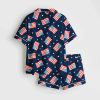 Fourth Of July Red White Blue USA Flag America Stars And Flags Satin Pajama Set 2