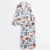 Fourth Of July Red White Blue USA Flag America Western Cowboy Boots Satin Pajama Set 3