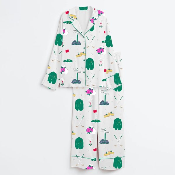 Golf Happy Masters Week Satin Pajama Set 3