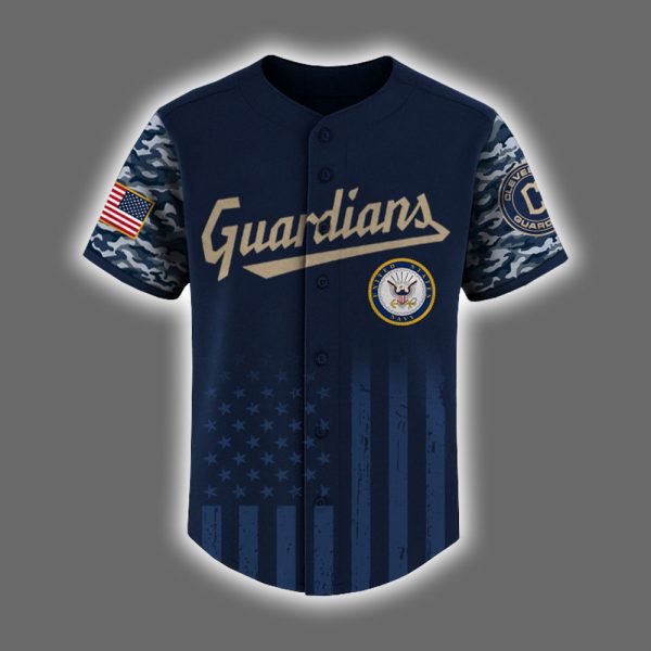 Guardians US Navy Appreciation Night 2025 Baseball Jersey 2