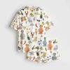 Italy Roma Travel All Things Italian Print Satin Pajama Set 2