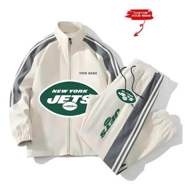 Jets Football Unisex Style Versatile Sport Set Jacket And Pants