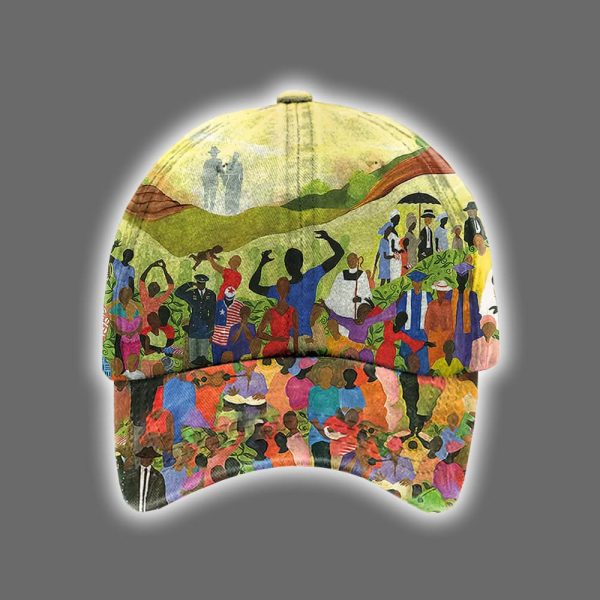 Juneteenth Cheer Independence And Freedom Print Baseball Cap