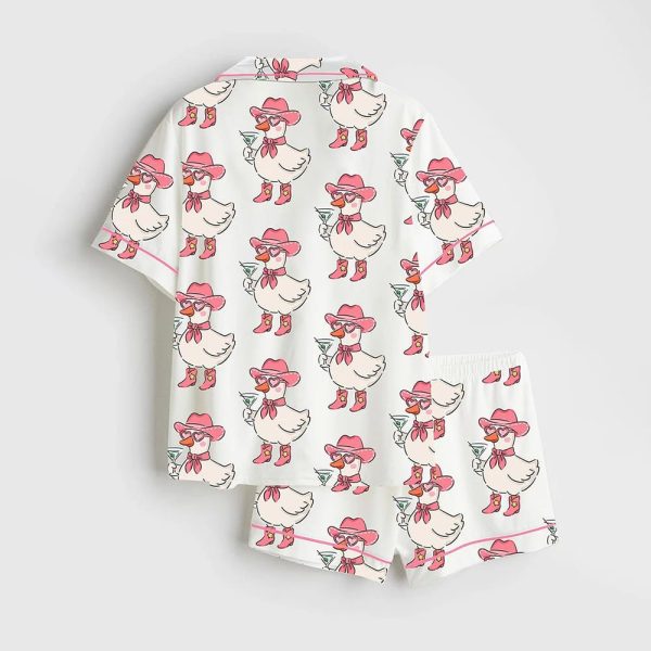 Just A Silly Goose Satin Pajama Set 2