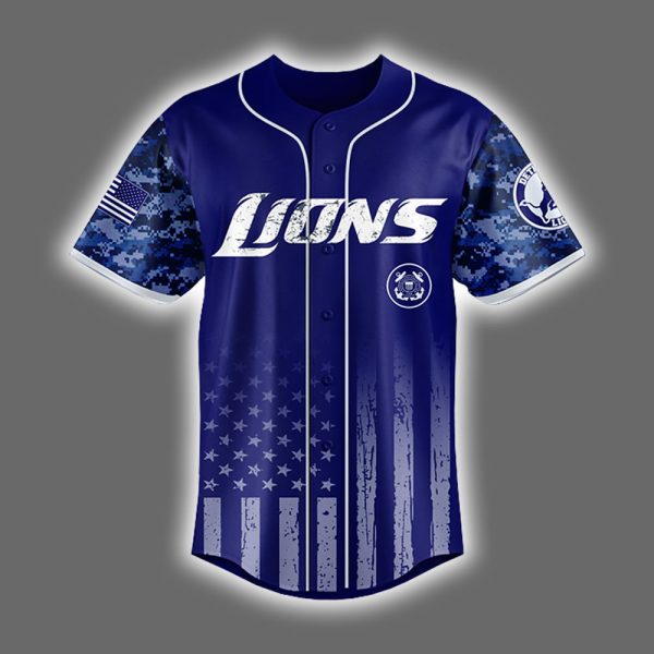 Lions United States Coast Guard Military Appreciation Night Jersey 2025 2
