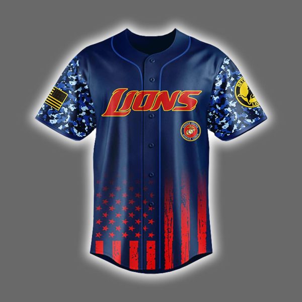 Lions United States Marine Corps Military Appreciation Night Jersey 2025 2
