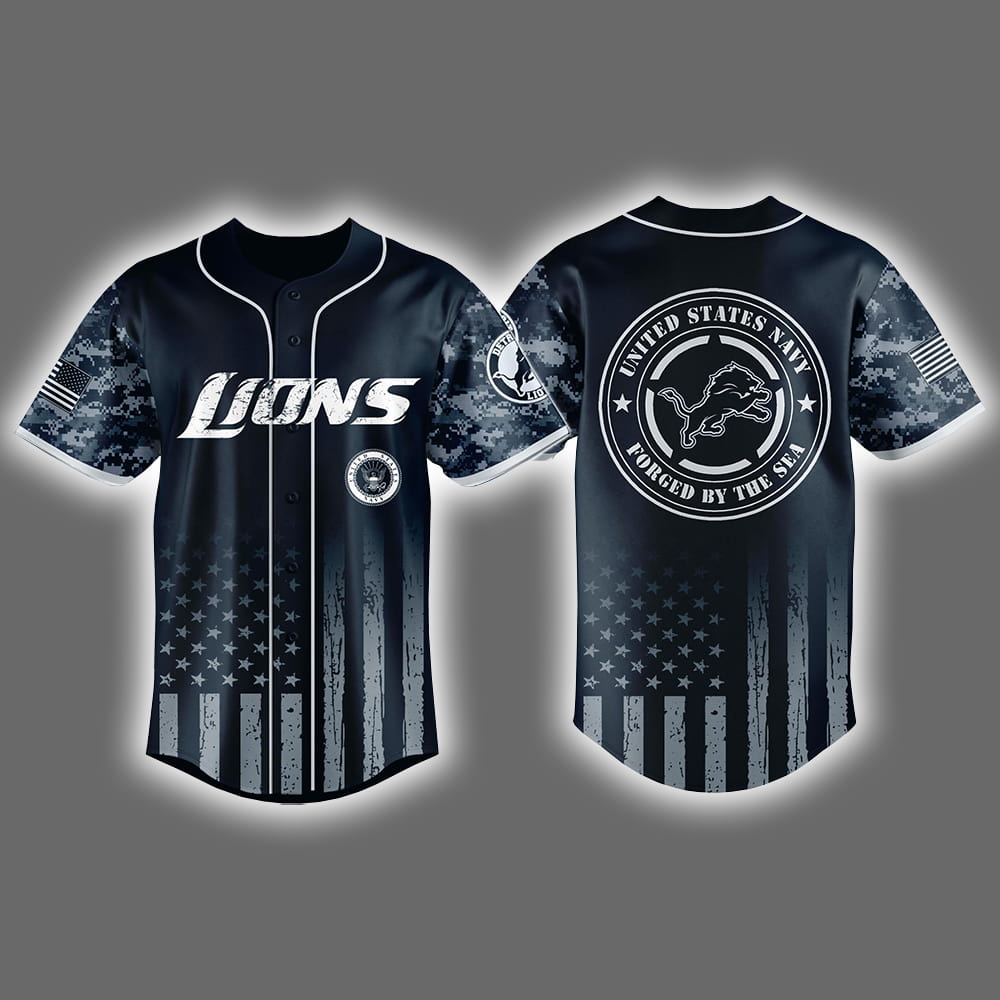 Lions United States Navy Military Appreciation Night Jersey 2025 Lions United States Navy Military Appreciation Night Jersey 2025