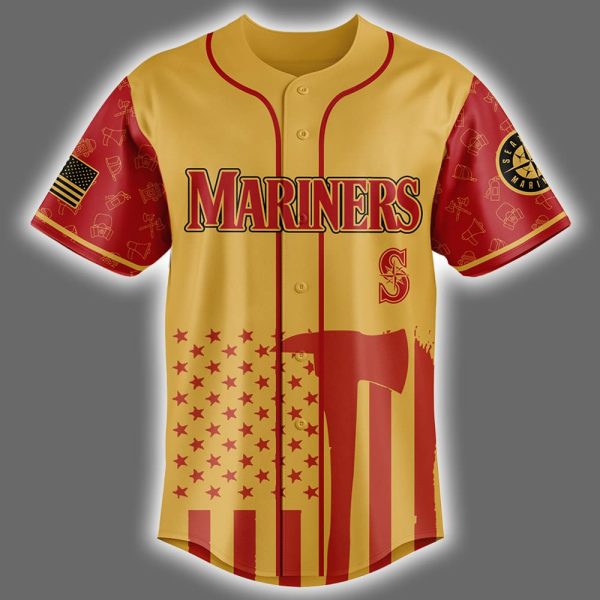Mariners Firefighter Appreciation Night Jersey 2025 2