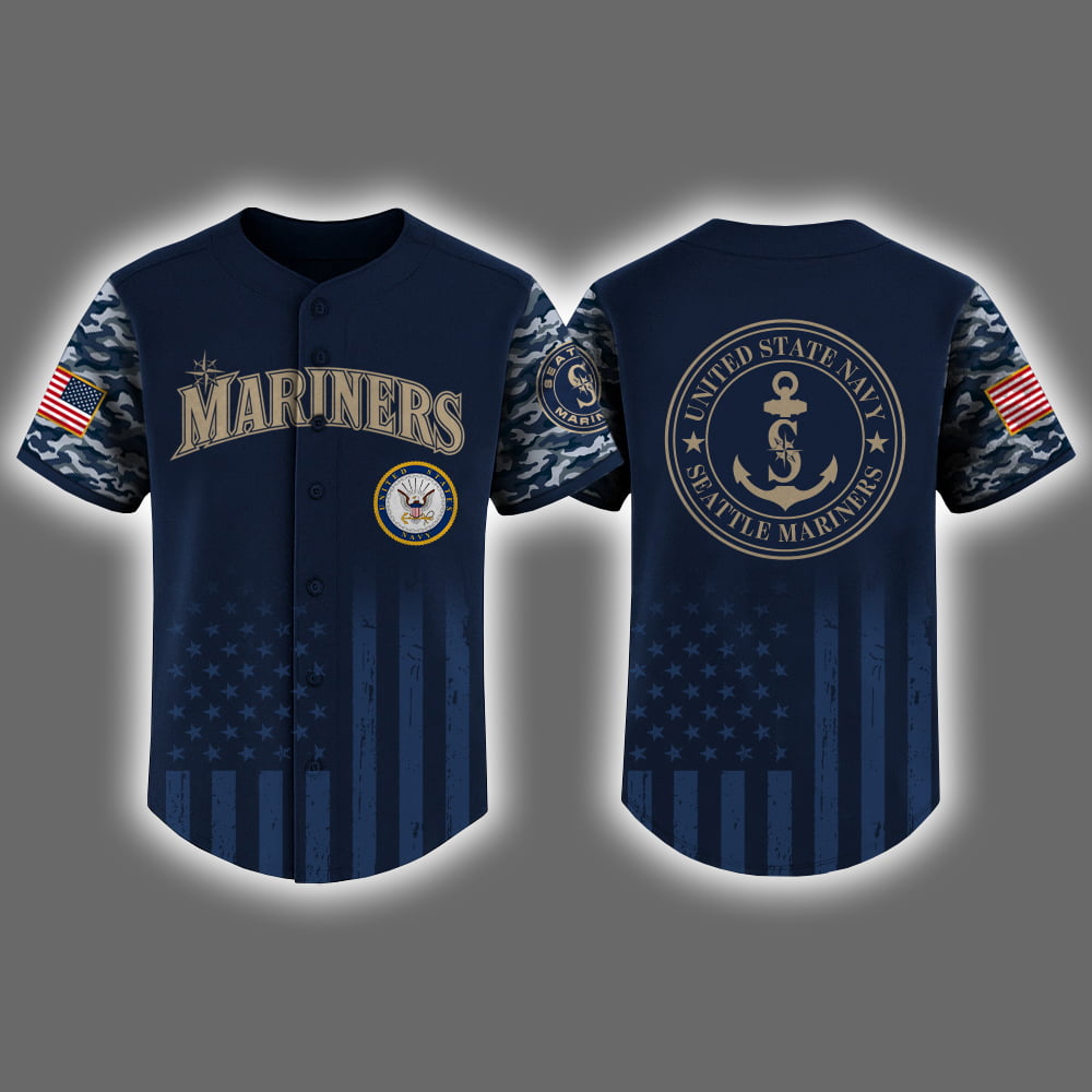 Mariners US Navy Appreciation Night 2025 Baseball Jersey Mariners US Navy Appreciation Night 2025 Baseball Jersey