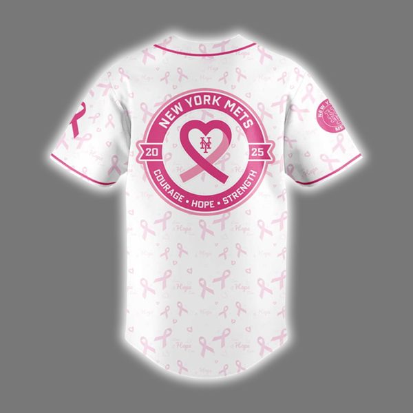 Mets Breast Cancer Awareness Night 2025 Jersey 3