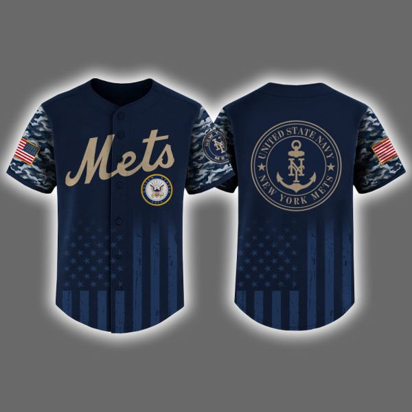 Mets US Navy Appreciation Night 2025 Baseball Jersey