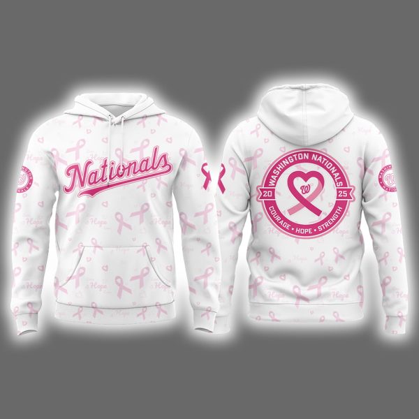 Nationals Breast Cancer Awareness Night 2025 Hoodie Joggers Cap