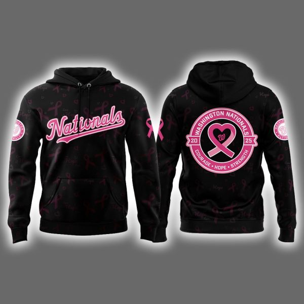 Nationals Breast Cancer Awareness Night 2025 Hoodie Joggers Cap 4