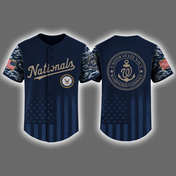Nationals US Navy Appreciation Night 2025 Baseball Jersey