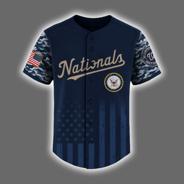 Nationals US Navy Appreciation Night 2025 Baseball Jersey 2